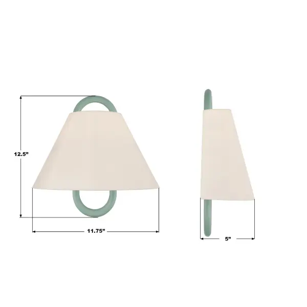 Jojo 11.75" Wall Sconce in Vibrant Gold with Blush Shade - Image 7