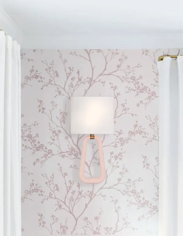 Jori 10" Wall Sconce in Aged Brass with Blush Shade - Image 40