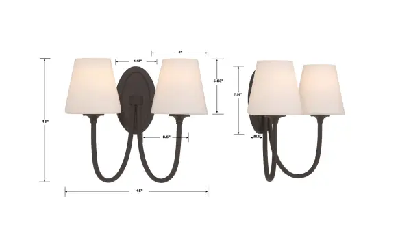 Juno 15" Black Forged Sconce - Image 17