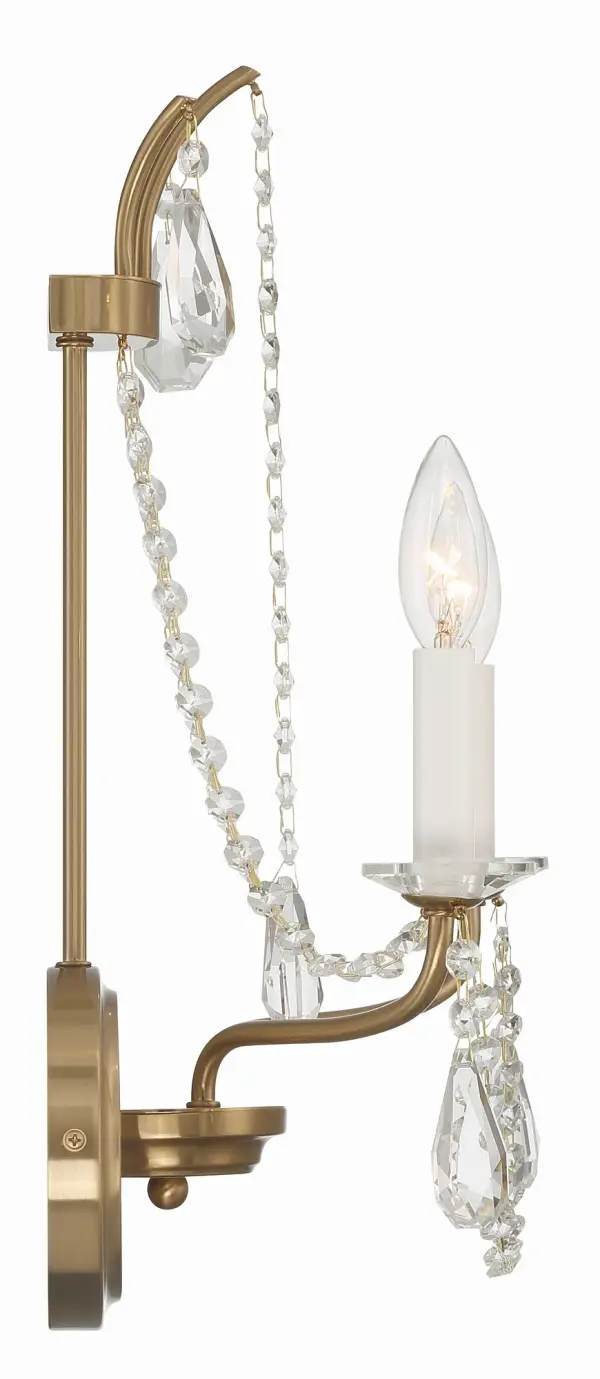 Karrington 12.5" Crystal Sconce in Matte Black - Image 2