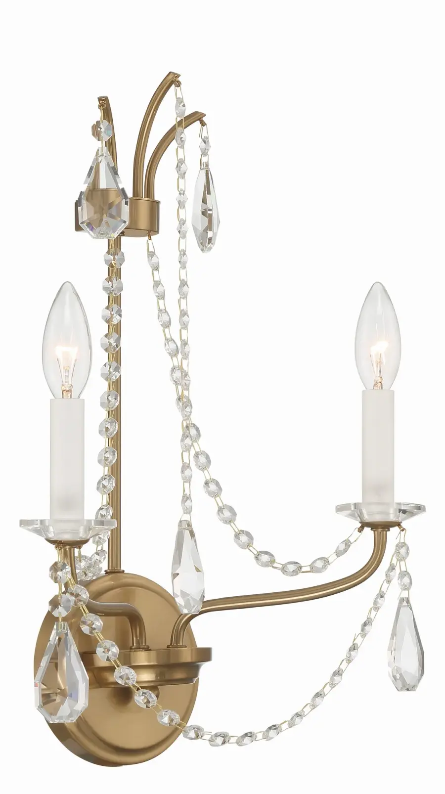 Karrington 12.5" Crystal Sconce in Matte Black - Image 3