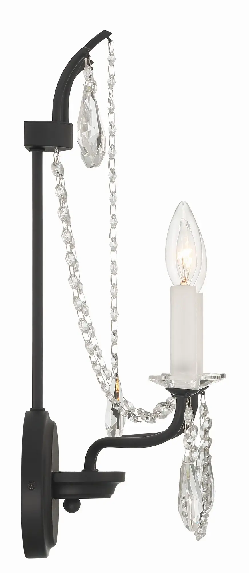 Karrington 12.5" Crystal Sconce in Matte Black - Image 8