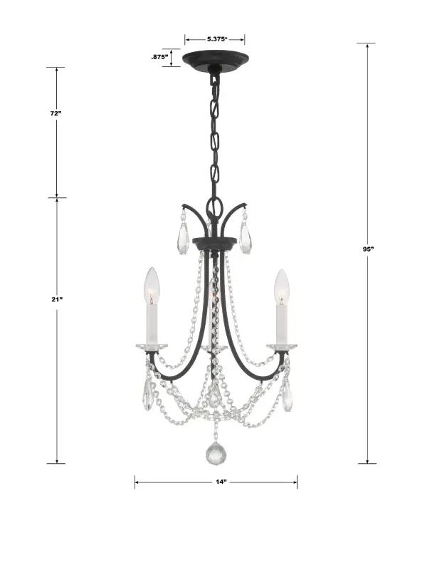 Karrington 14" Crystal Chandelier - Image 11