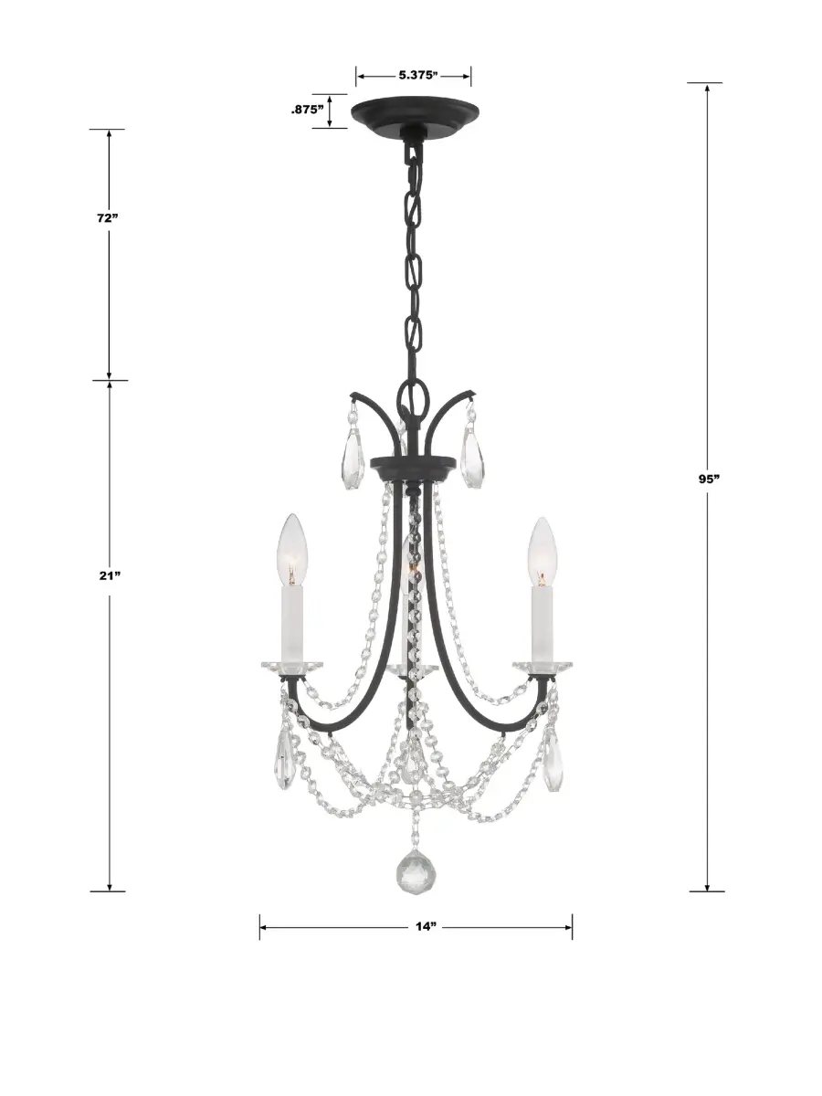 Karrington 14" Crystal Chandelier - Image 11