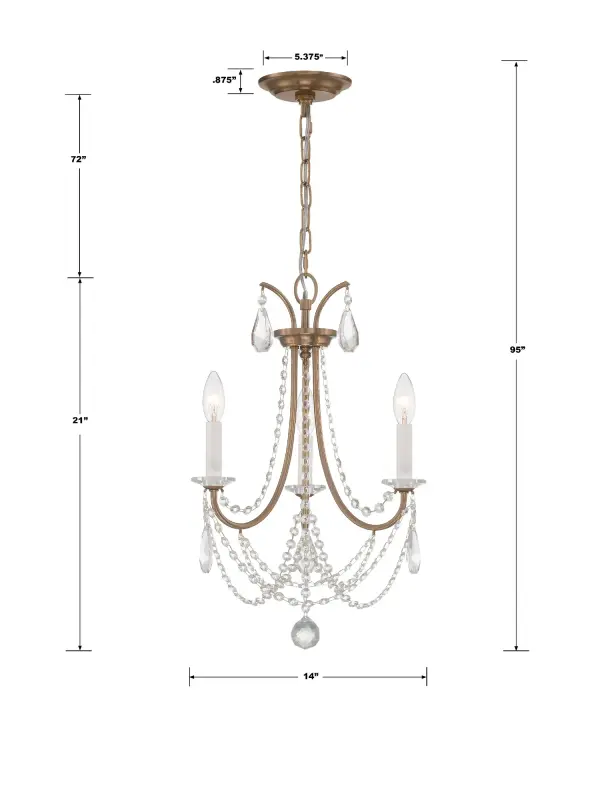 Karrington 14" Crystal Chandelier - Image 5