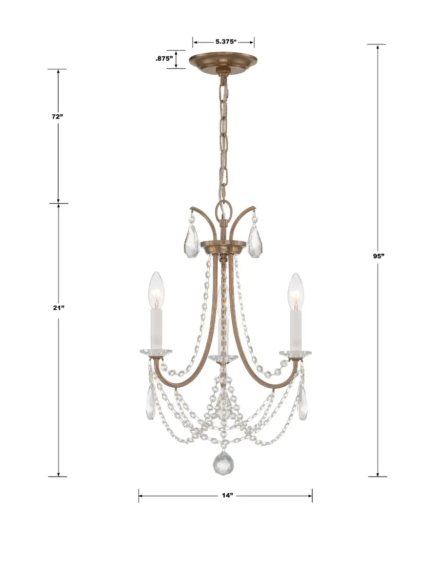 Karrington 14" Crystal Chandelier - Image 5