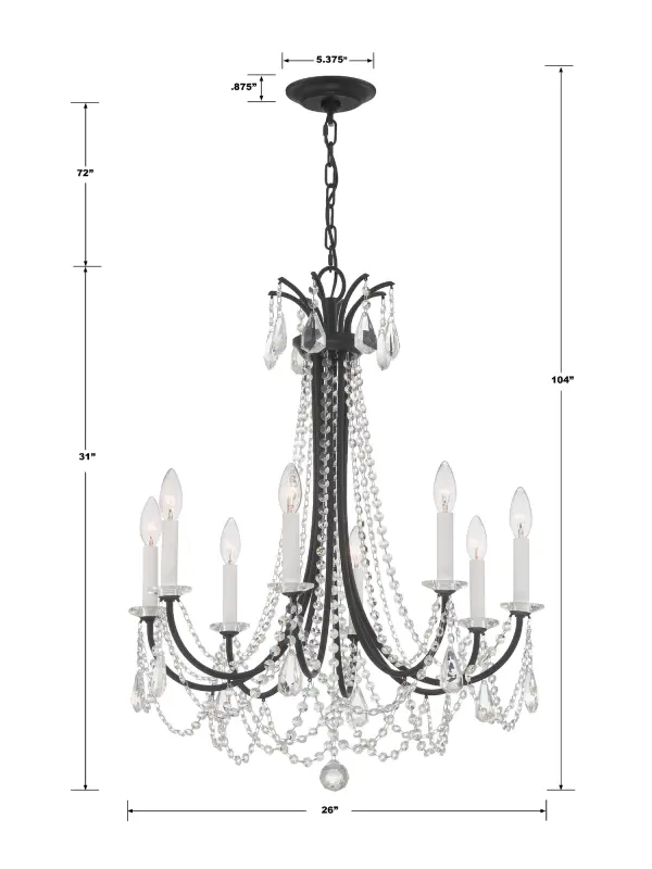 Karrington 26" Crystal Chandelier - Image 16