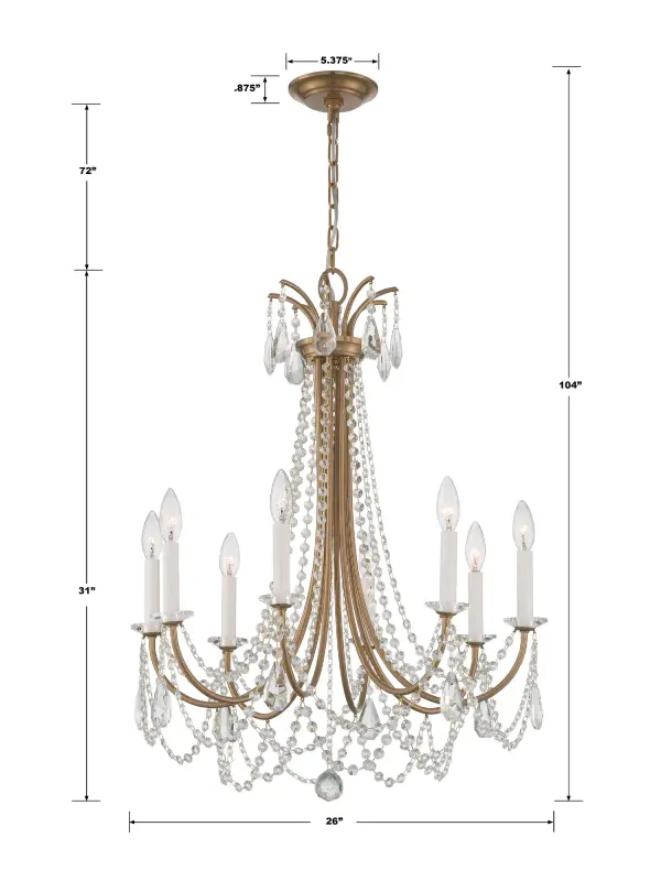 Karrington 26" Crystal Chandelier - Image 7