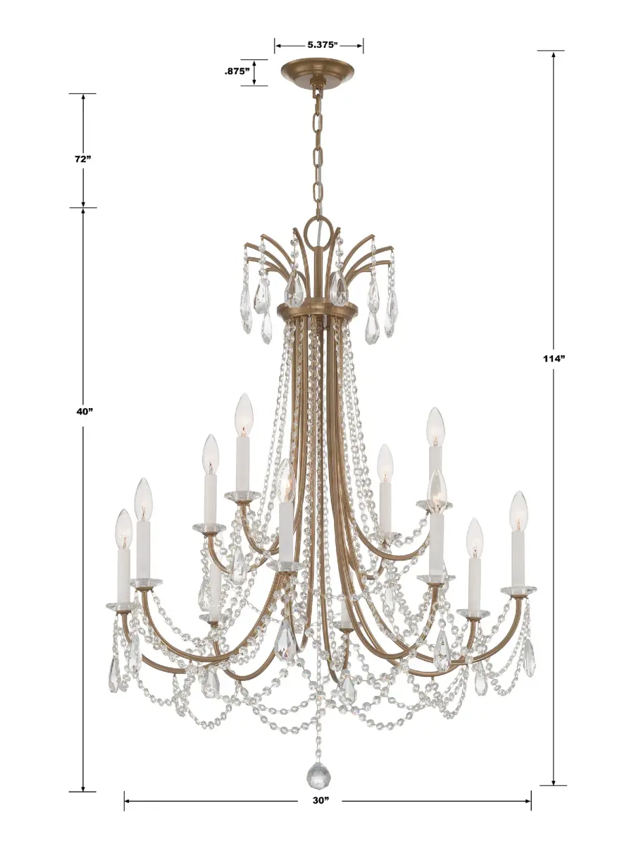 Karrington 30" Crystal Chandelier - Image 8