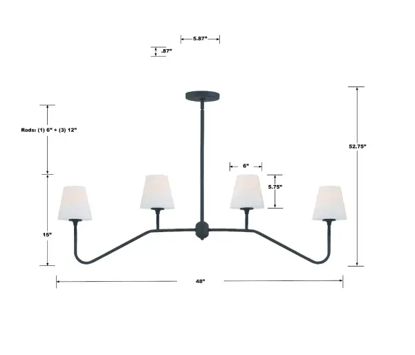 Keenan 48" Linear Chandelier - Image 18