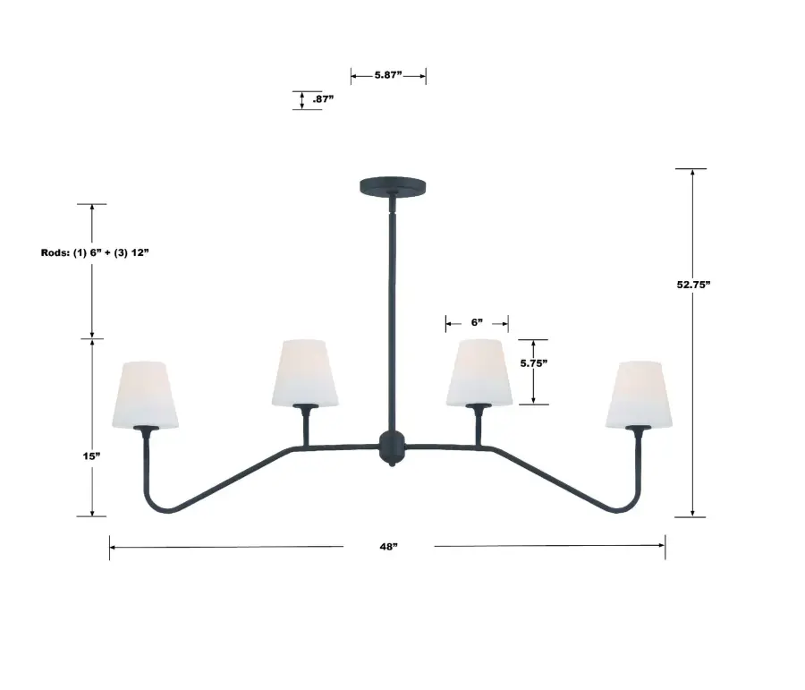 Keenan 48" Linear Chandelier - Image 18
