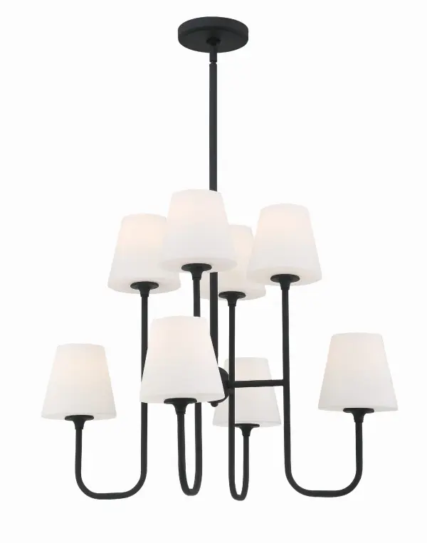 Keenan 28" Chandelier in Black Forged - Image 11