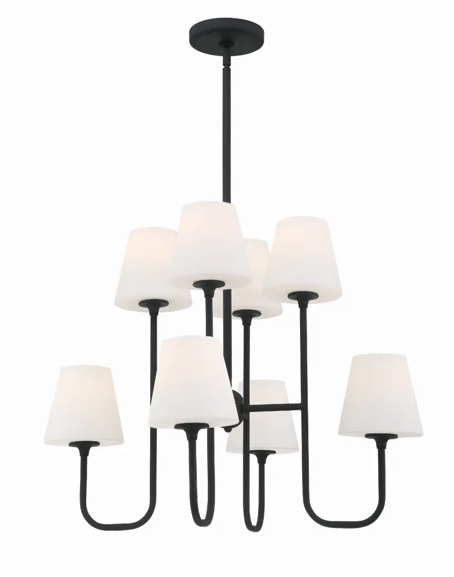 Keenan 28" Chandelier in Black Forged - Image 11
