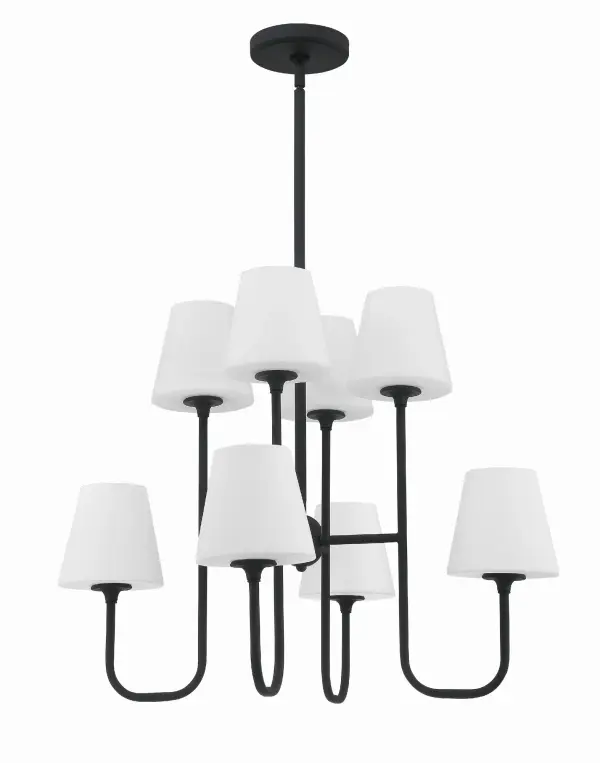 Keenan 28" Chandelier in Black Forged - Image 12