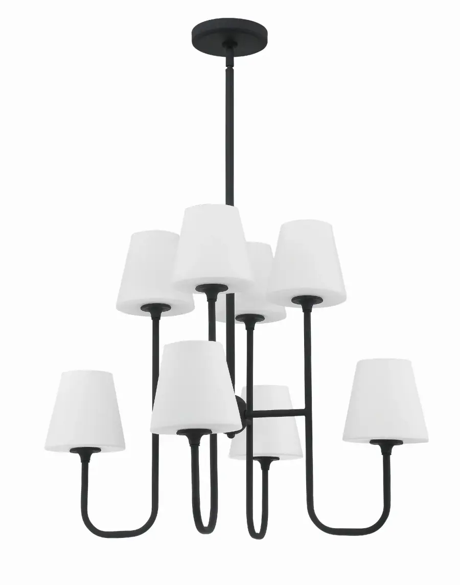 Keenan 28" Chandelier in Black Forged - Image 12