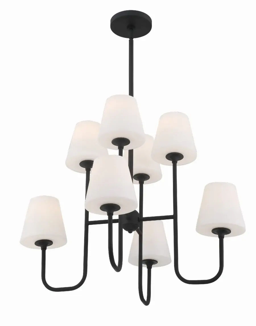Keenan 28" Chandelier in Black Forged - Image 13