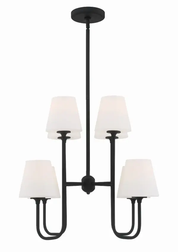Keenan 28" Chandelier in Black Forged - Image 14