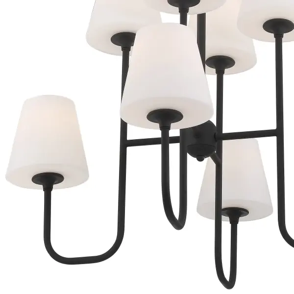 Keenan 28" Chandelier in Black Forged - Image 15