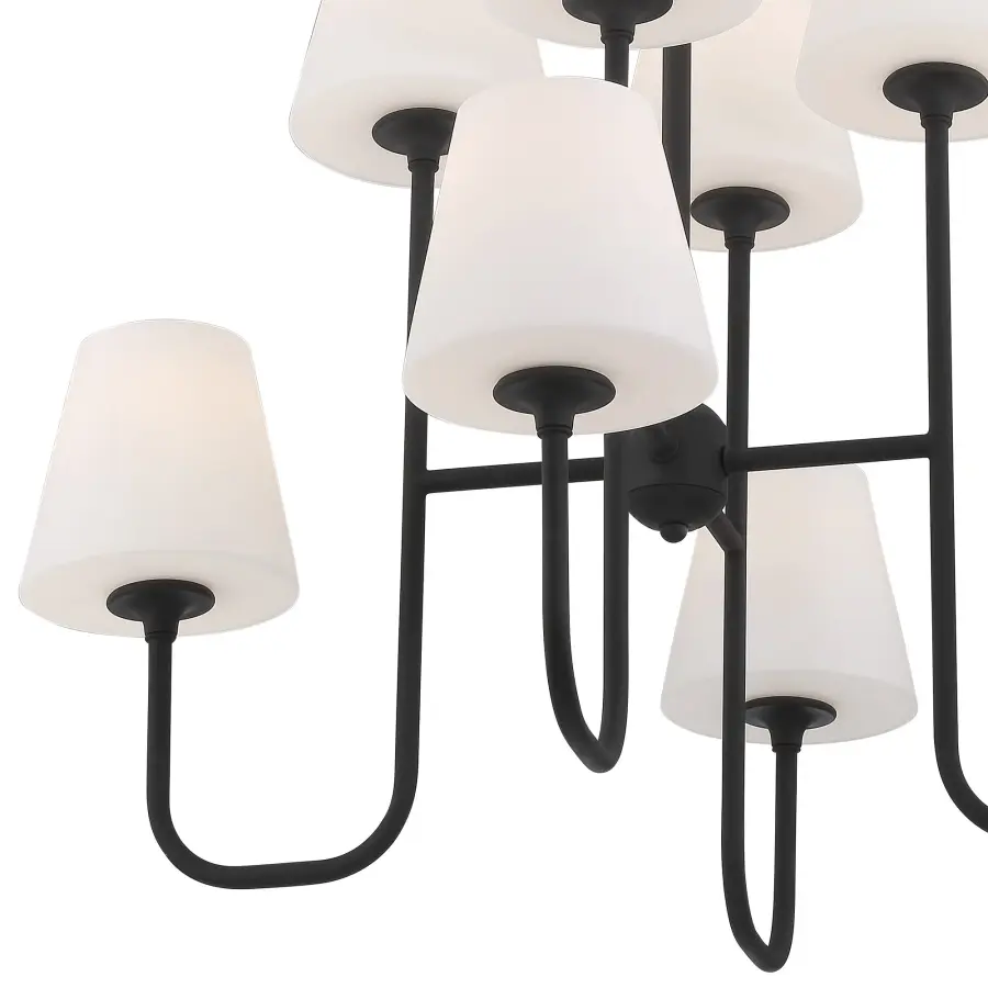 Keenan 28" Chandelier in Black Forged - Image 15