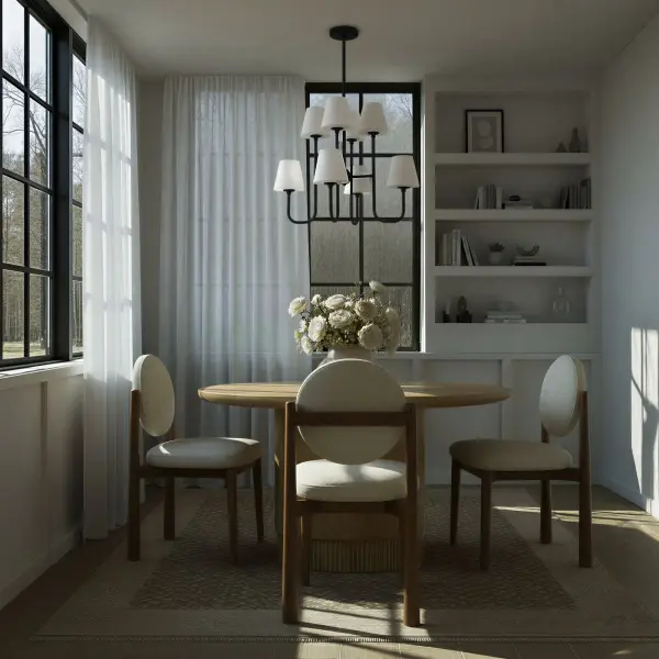 Keenan 28" Chandelier in Black Forged - Image 16