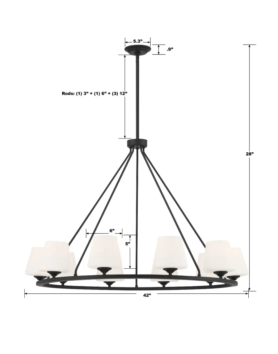 Keenan 42" Chandelier - Image 3