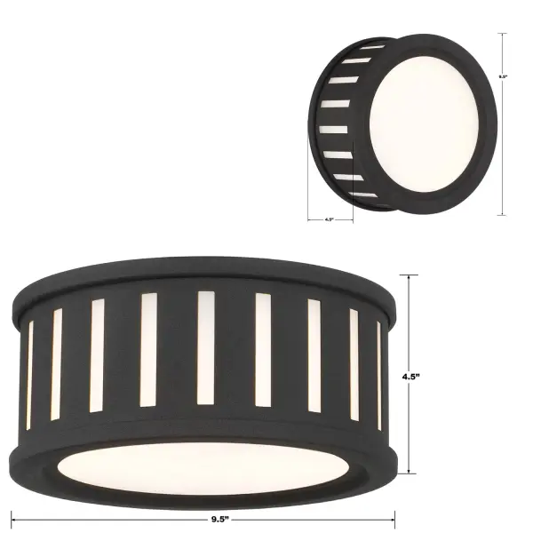 Kendal 9.5" Flush Mount in Black Forged - Image 15