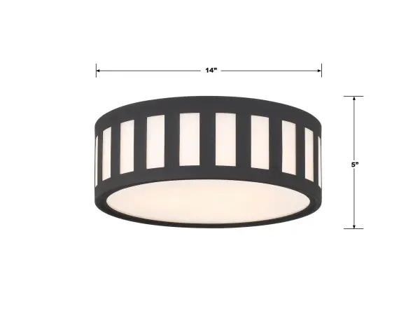 Kendal 14" Flush Mount in Black Forged - Image 14