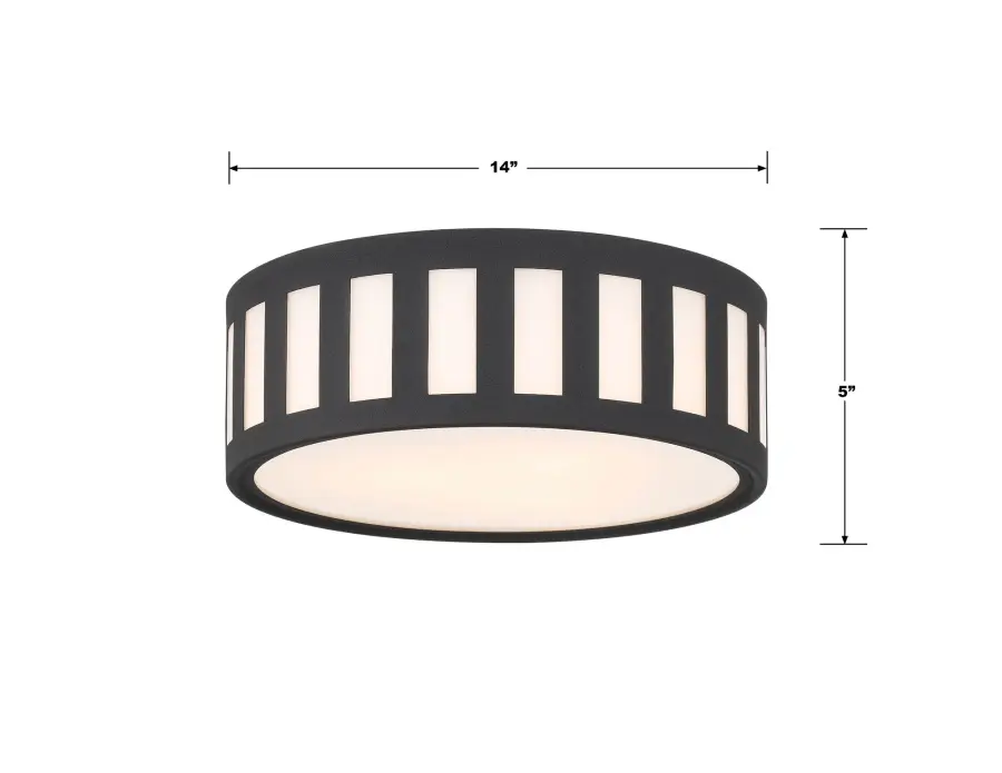 Kendal 14" Flush Mount in Black Forged - Image 14
