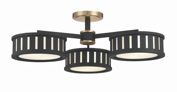 Kendal 29.25" Semi Flush Mount in Vibrant Gold - Image 1