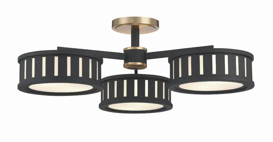 Kendal 29.25" Semi Flush Mount in Vibrant Gold - Image 1