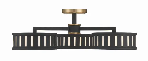 Kendal 29.25" Semi Flush Mount in Vibrant Gold - Image 2