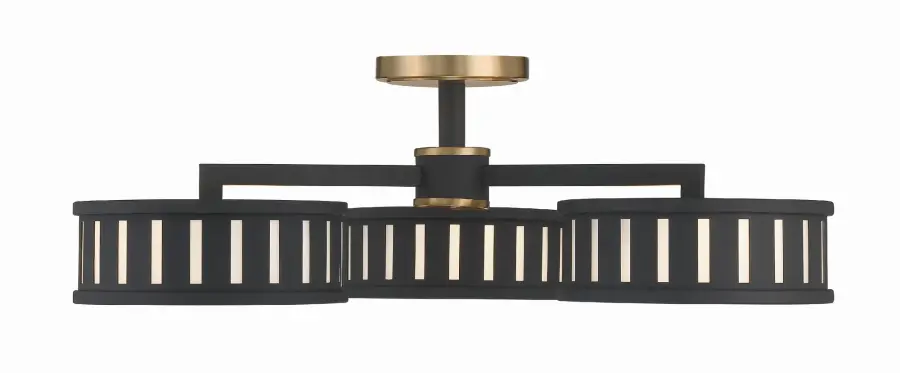 Kendal 29.25" Semi Flush Mount in Vibrant Gold - Image 2