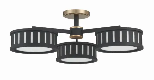 Kendal 29.25" Semi Flush Mount in Vibrant Gold - Image 3