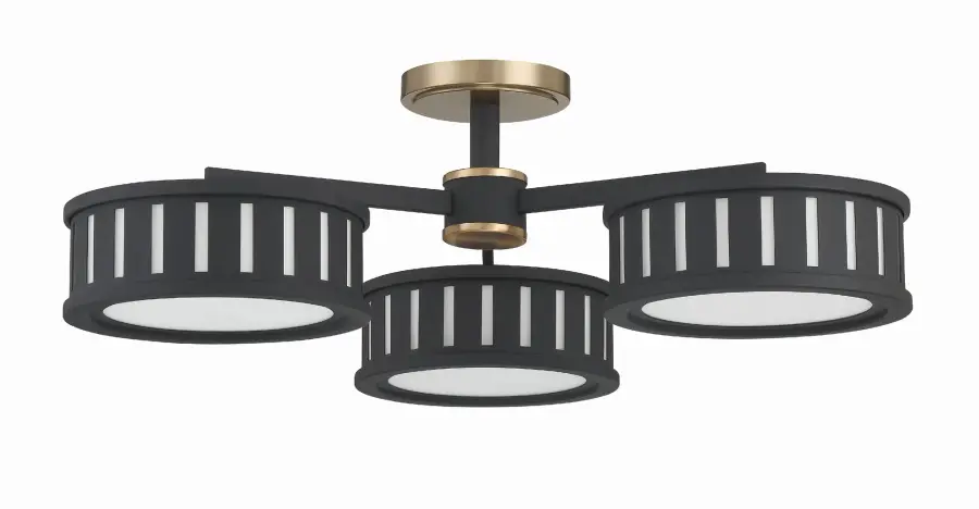 Kendal 29.25" Semi Flush Mount in Vibrant Gold - Image 3