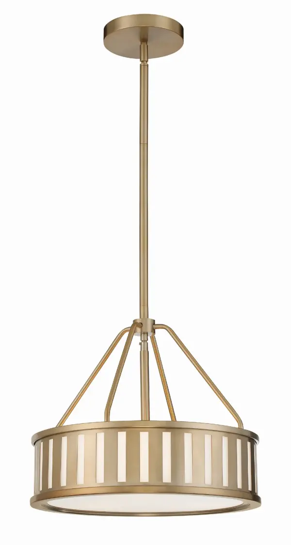 Kendal 15.5" Drum Chandelier in Black Forged - Image 1