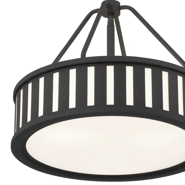 Kendal 15.5" Drum Chandelier in Black Forged - Image 11