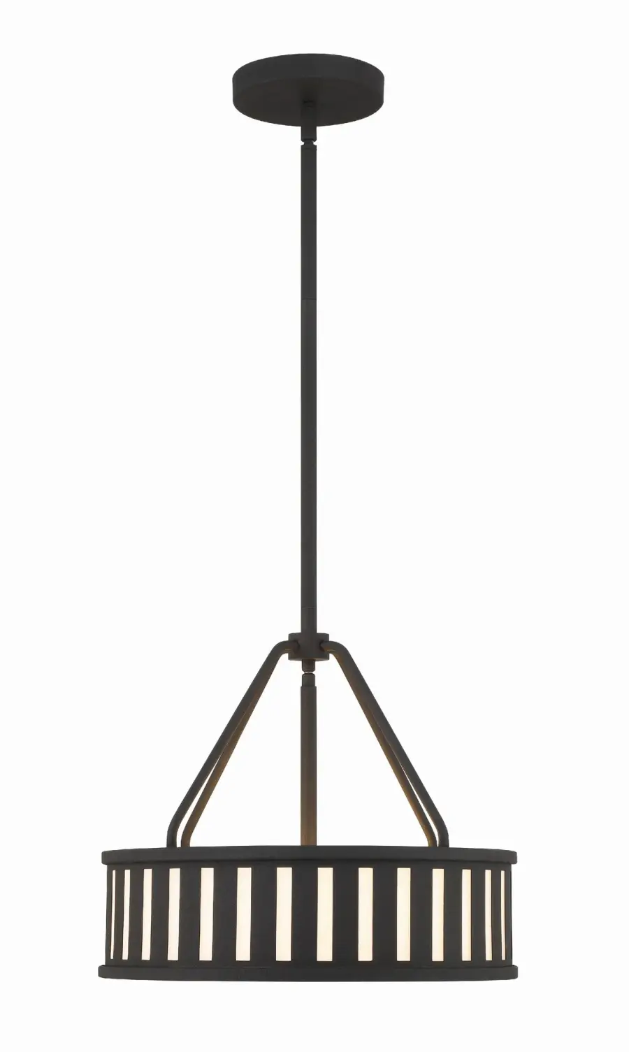 Kendal 15.5" Drum Chandelier in Black Forged - Image 8