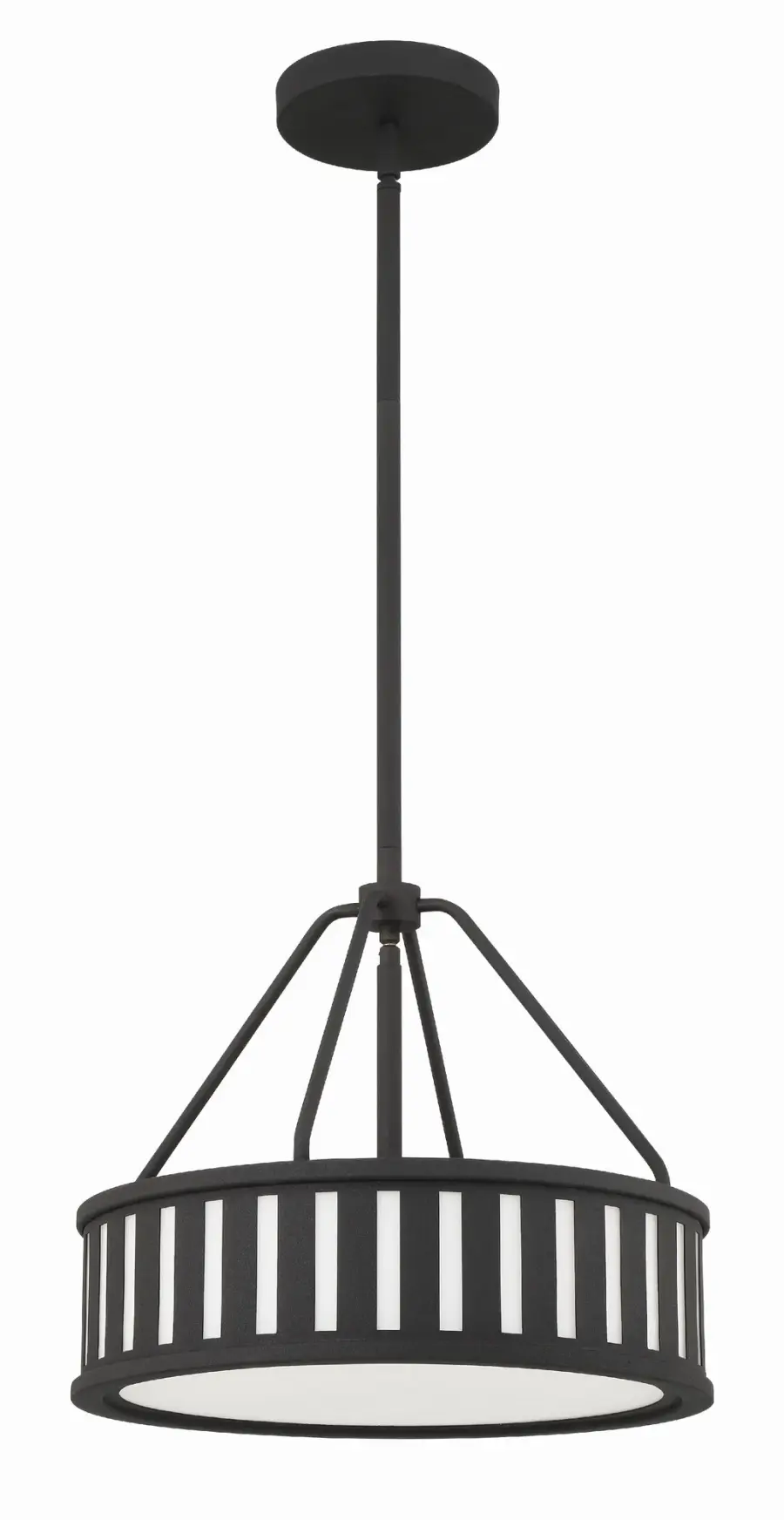 Kendal 15.5" Drum Chandelier in Black Forged - Image 9