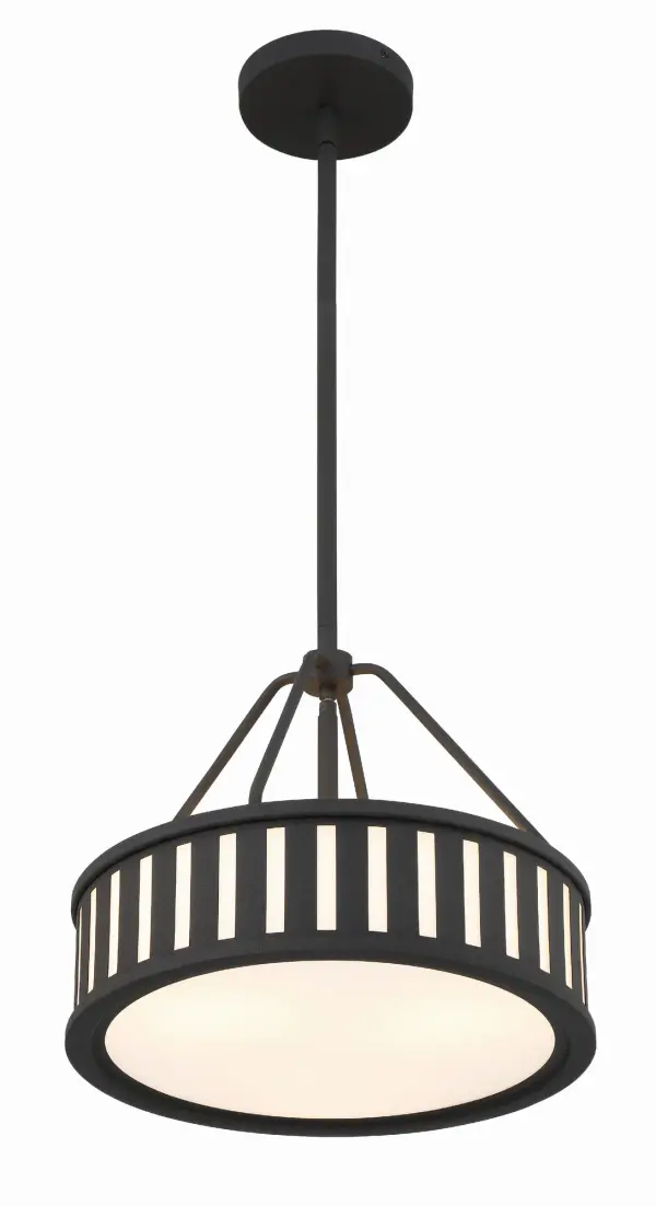 Kendal 15.5" Drum Chandelier in Black Forged - Image 10