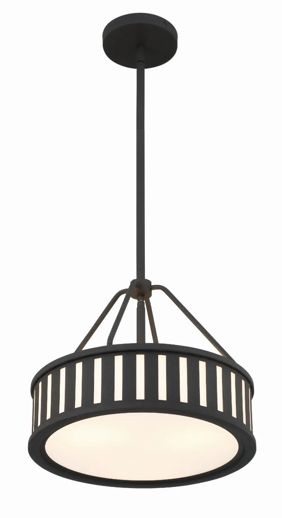 Kendal 15.5" Drum Chandelier in Black Forged - Image 10