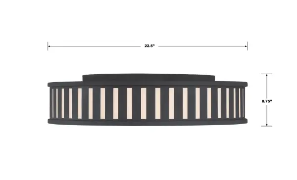 Kendal 22.5" Flush Mount in Black Forged - Image 14