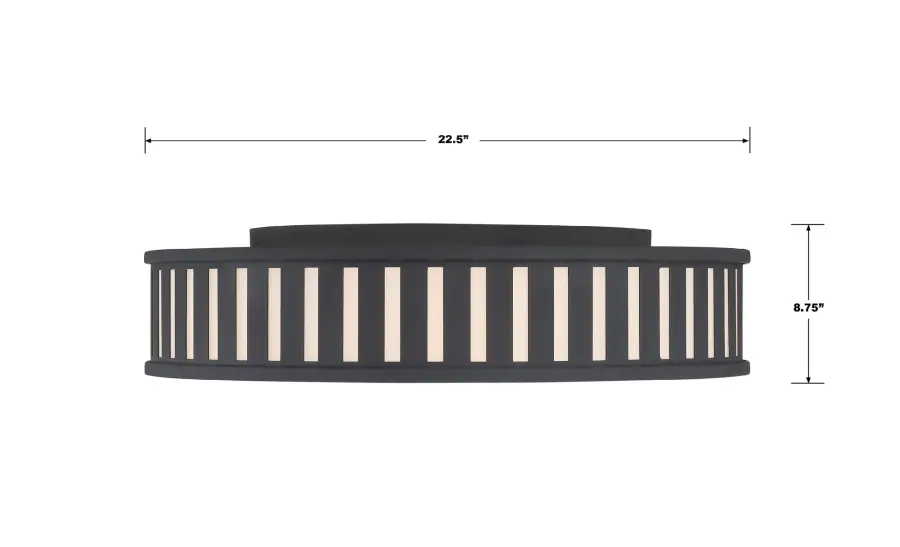 Kendal 22.5" Flush Mount in Black Forged - Image 14
