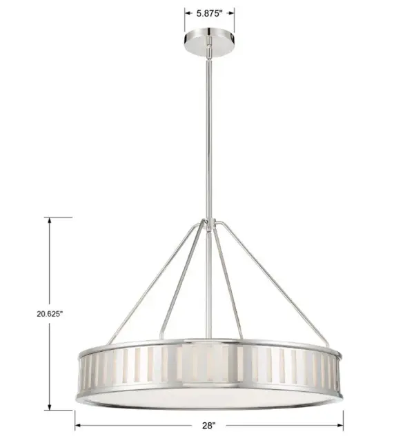 Kendal 28" Polished Nickel Chandelier - Image 5