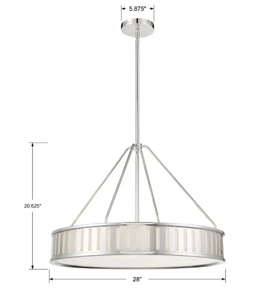 Kendal 28" Polished Nickel Chandelier - Image 5