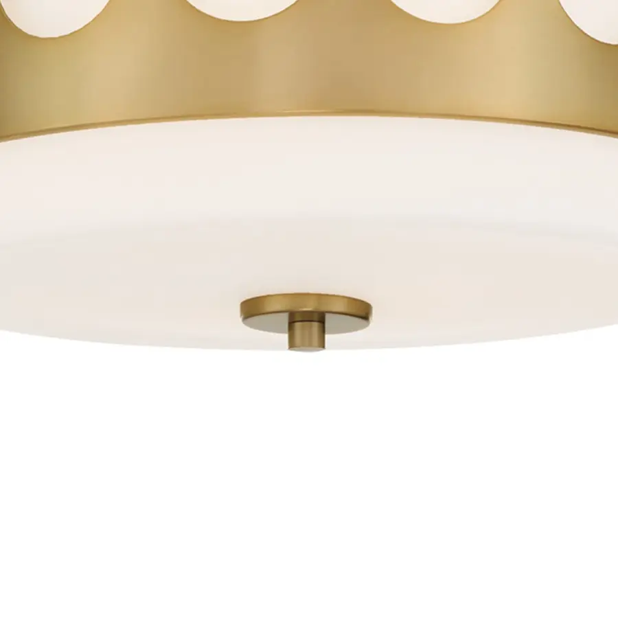Kirby 13.25" Flush Mount in Vibrant Gold - Image 3