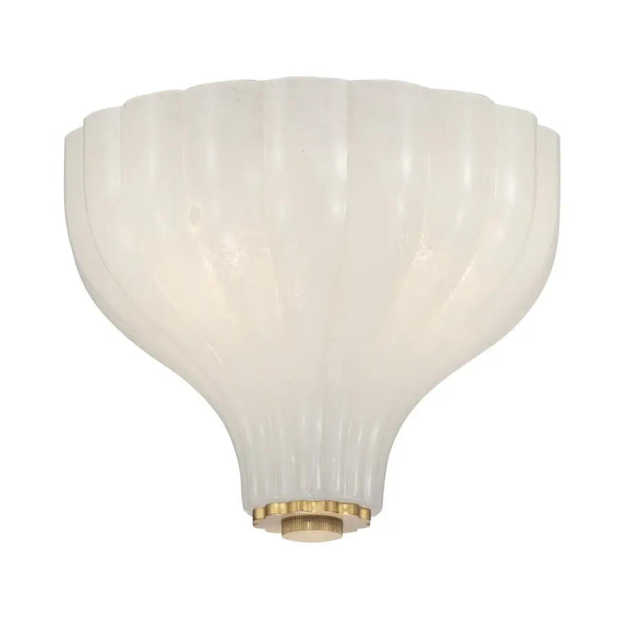 Elegant Textured Glass Semi-Flush with Luxe Gold Finish - Image 1