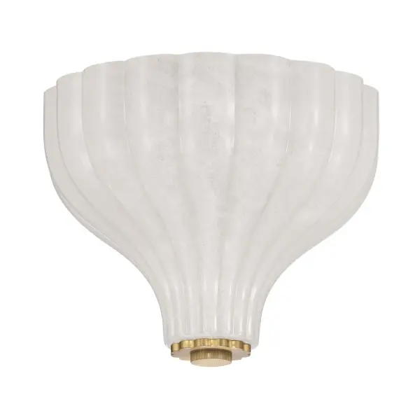Elegant Textured Glass Semi-Flush with Luxe Gold Finish - Image 2