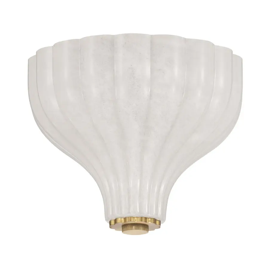 Elegant Textured Glass Semi-Flush with Luxe Gold Finish - Image 2