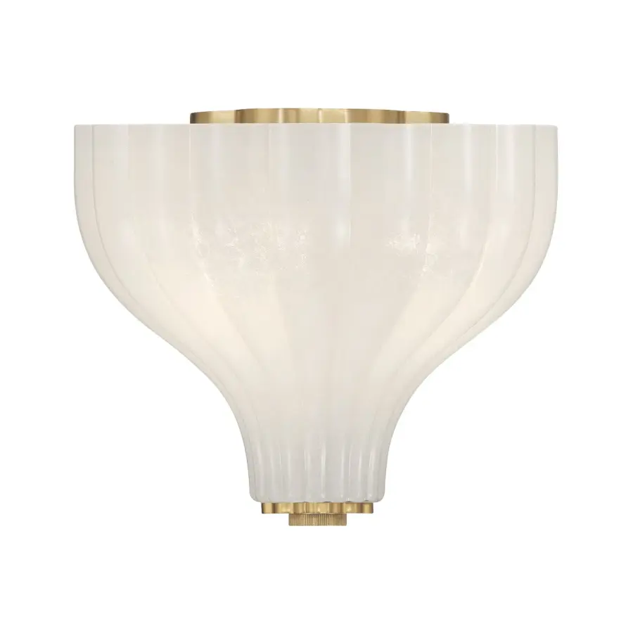 Elegant Textured Glass Semi-Flush with Luxe Gold Finish - Image 3