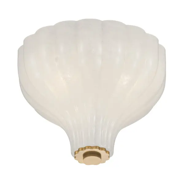 Elegant Textured Glass Semi-Flush with Luxe Gold Finish - Image 4